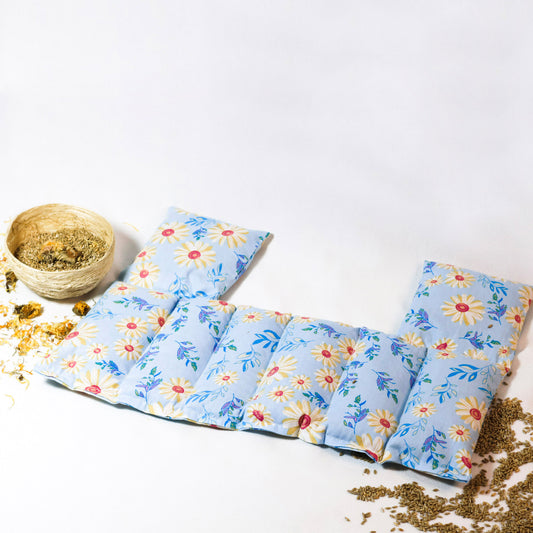 Cojin Cervical + Bolsita Contenedora Mariposas/Flores